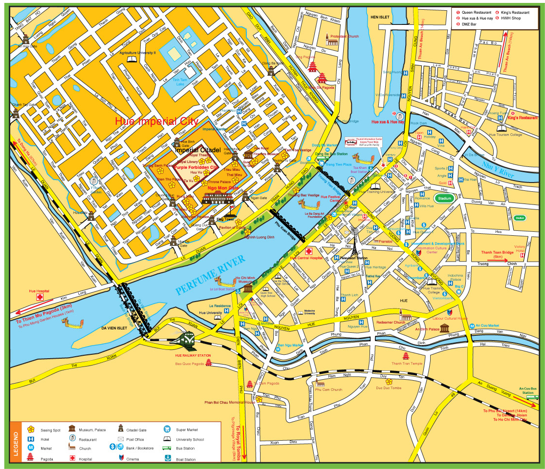Mappa generale di Hue