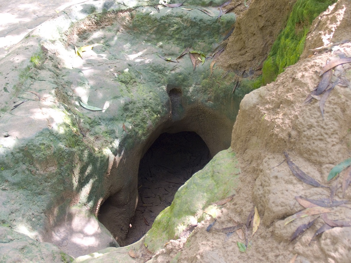 Aperture che conducevano alla rete sotterranea dei tunnels, consolidate da muratura