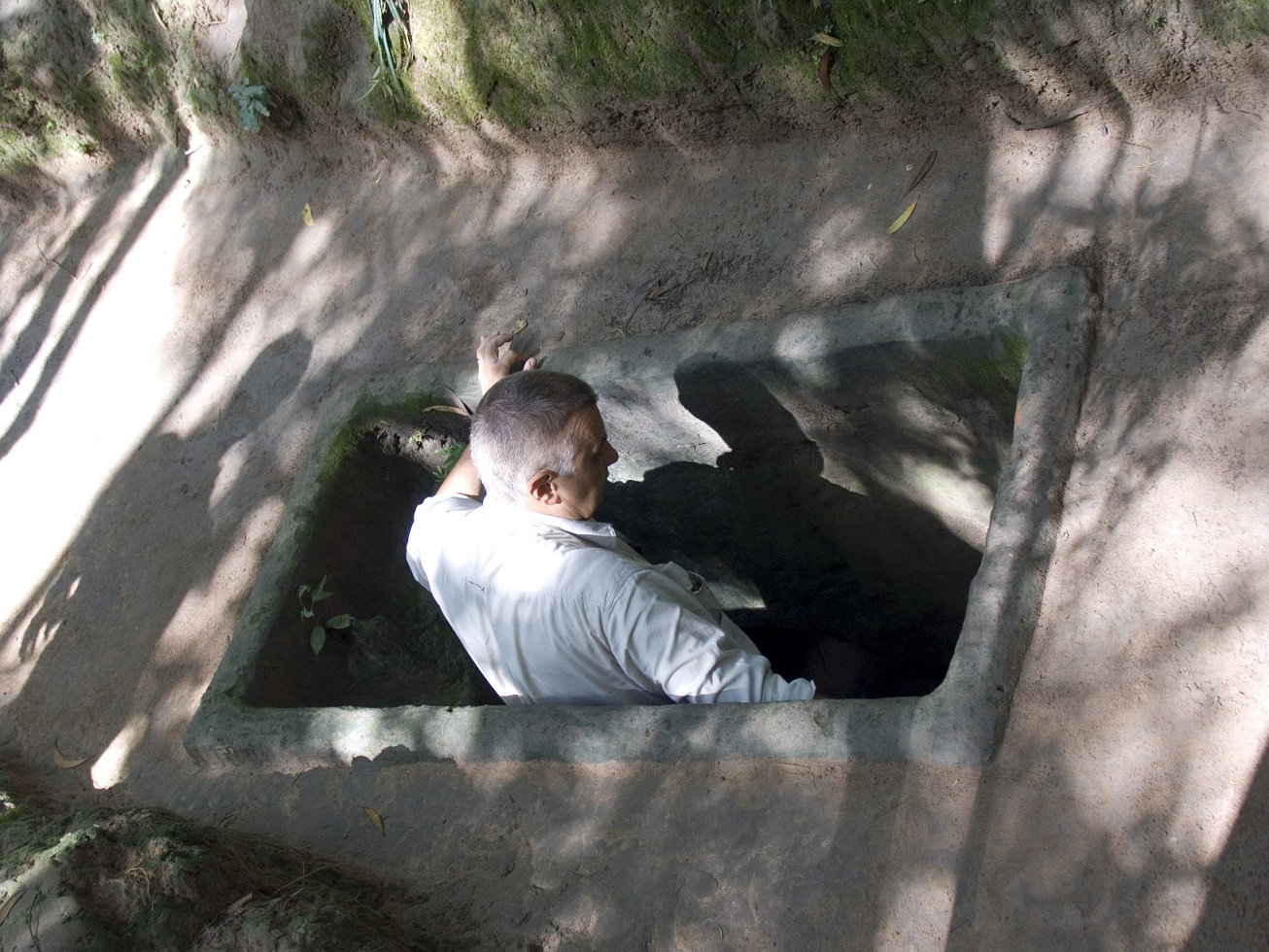 Aperture che conducevano alla rete sotterranea dei tunnels, consolidate da muratura