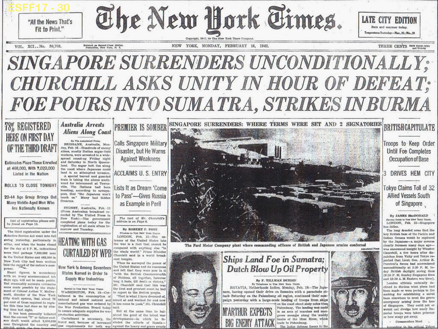 30 - Prima pagina del NYT 16-02-42.jpg