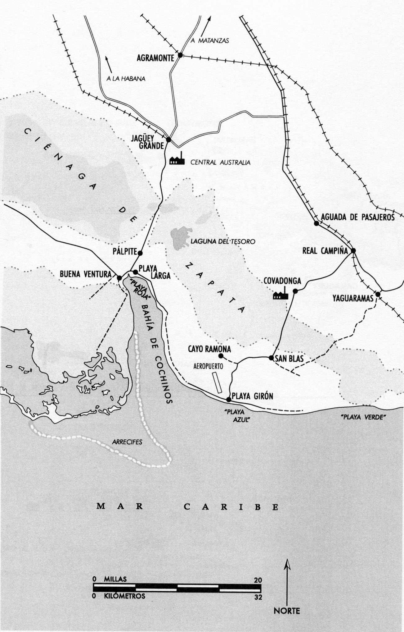 01 - mappa. E' la cartina che schematizza l'intera area dello sbarco, con evidenziatoi i punti pi importanti