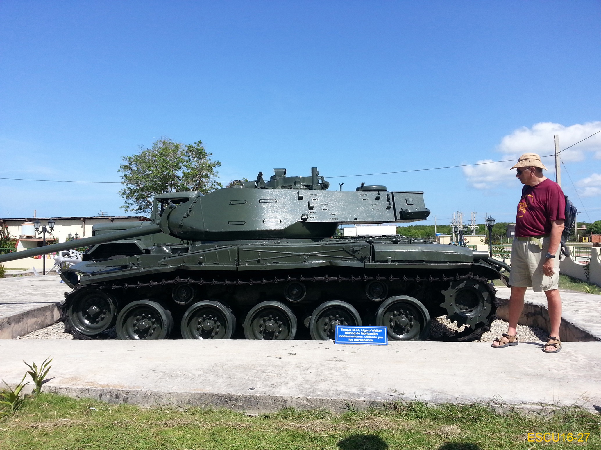 Relitto conservato di uno dei cinque carri armati M-41 Bulldog appartenenti alla Brigata d'Assalto 2506